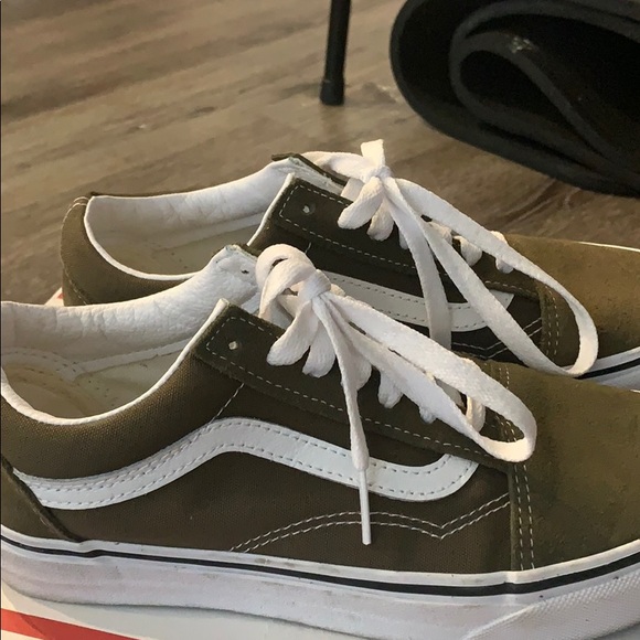 vans olive sneakers